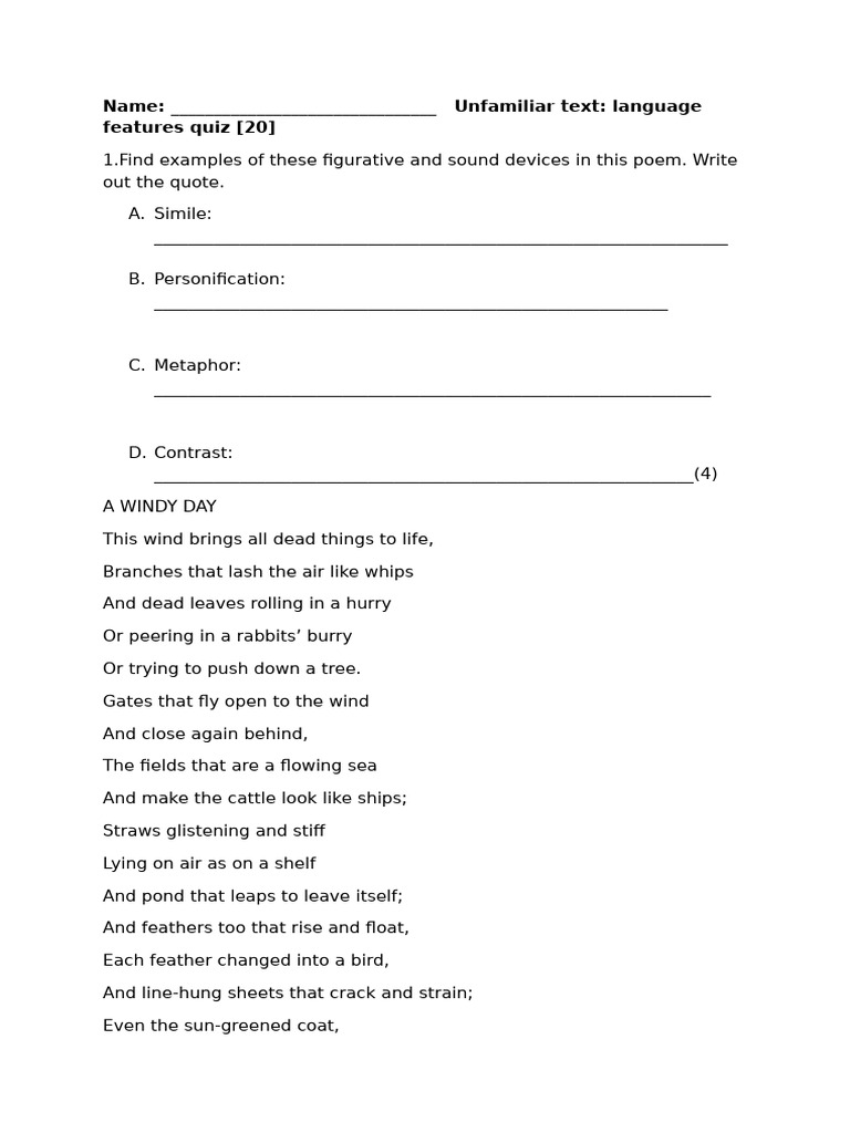 Language Features Quiz and Analysis | PDF