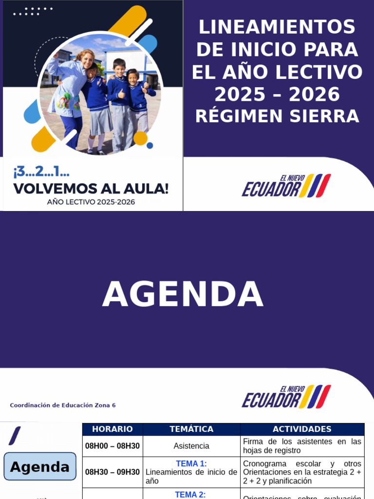 Lineamientos Educativos 2025-2026 Zona 6 | PDF | Plan de estudios ...
