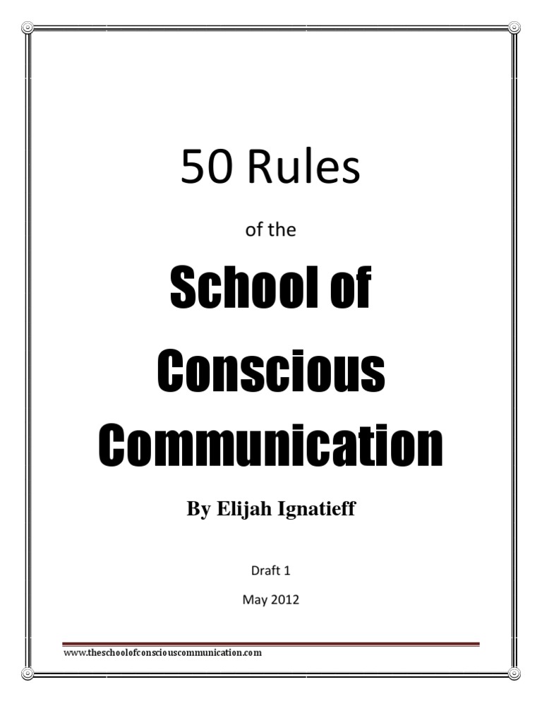 50 Rules for Conscious Communication | PDF | Self-Improvement | Wellness