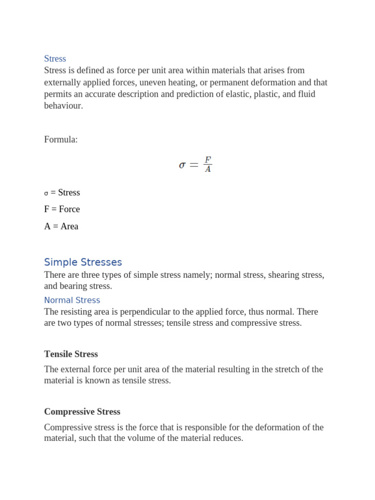 Understanding Stress and Strain Concepts | PDF | Deformation ...
