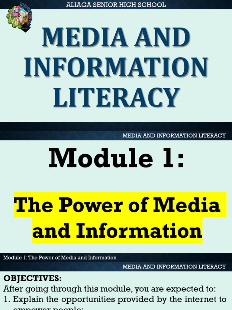 Power of Media and Information Module | PDF | Information | Journalism