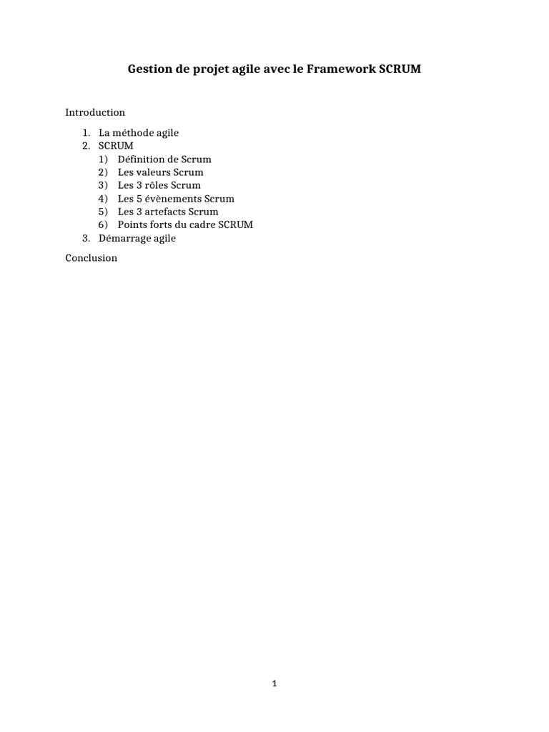 Gestion de projet avec le Framework SCRUM | PDF | Scrum (développement ...