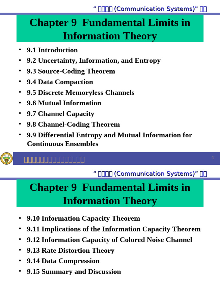 Fundamental Limits in Information Theory | PDF | Code | Information