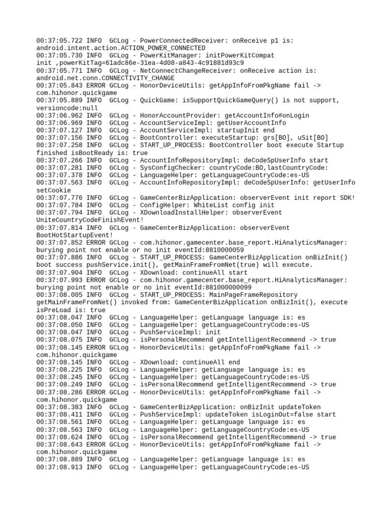 Honor Device Log Analysis Report | PDF | Network Protocols | Networking ...