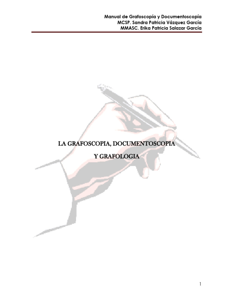 Manual de Grafoscopía y Documentoscopía | PDF