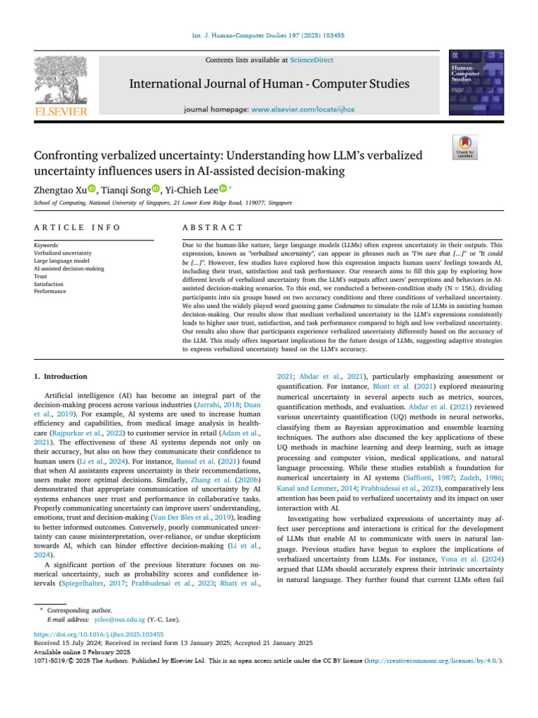 Impact of LLM Uncertainty on User Trust | PDF | Artificial Intelligence ...