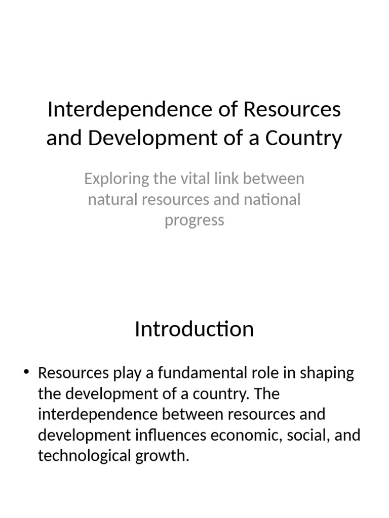 Resources and National Development Insights | PDF