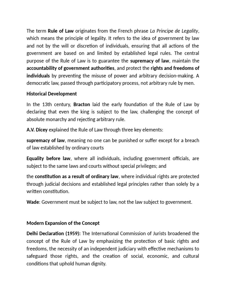 Understanding the Rule of Law Principles | PDF | Rule Of Law | Governance