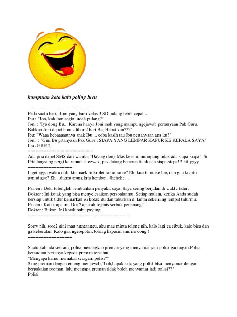 Kumpulan Kata Kata Paling Lucu Kumpulan Kata Kata Paling Lucu