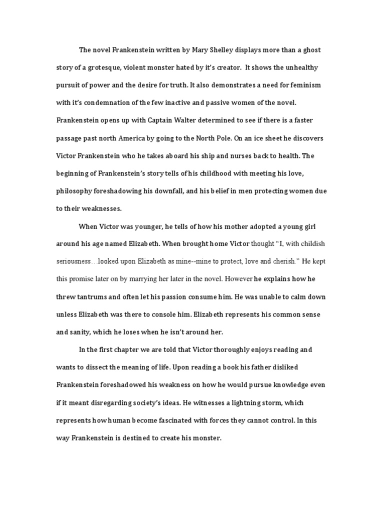 Frankenstein Essay Frankenstein Philosophical Science