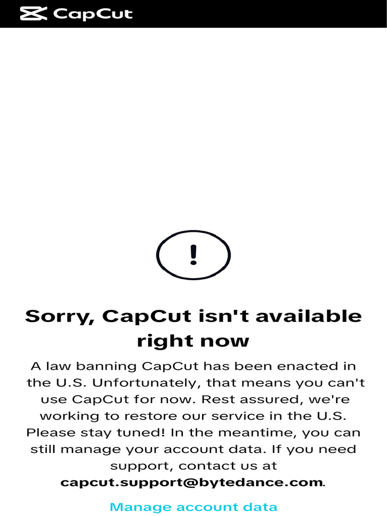 CapCut Service Unavailable in U.S. | PDF