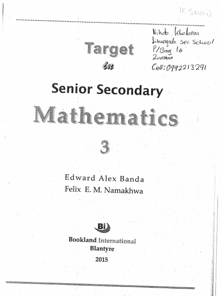 Target Book 3 Mathematics 100318 | PDF