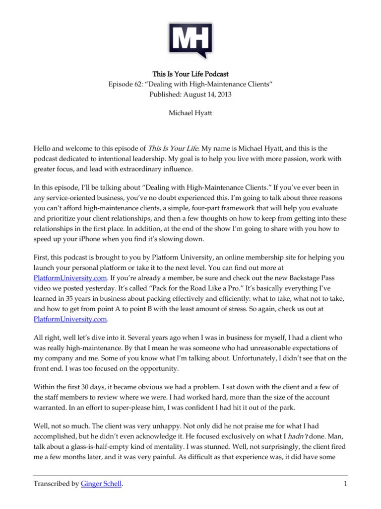 062 Dealing With High Maintenance Clients | PDF