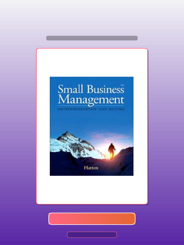 Small Business Management Entrepreneurship and Beyond 6th Edition Get It Now | PDF | Science ...