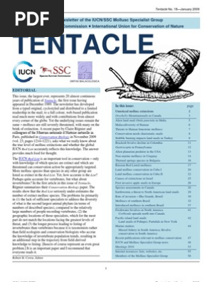 Tentacle 18 Pdf Conservation Biology Mollusca