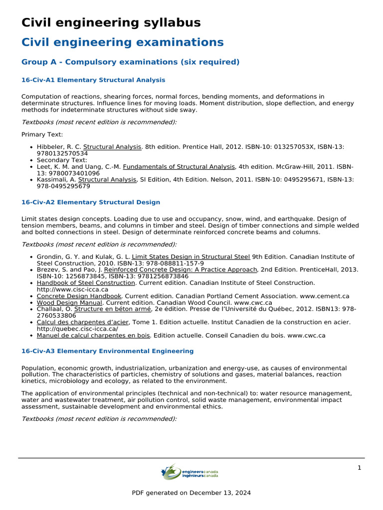 Civil Engineering Exam Syllabus Overview | PDF | Soil Mechanics | System