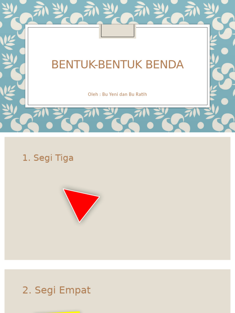 Bentuk-Bentuk Benda | PDF