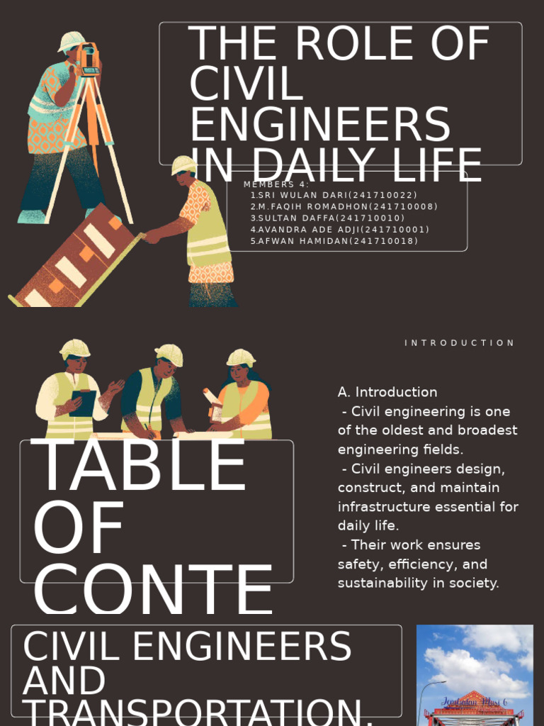 Kelompok 4 The Role of Civil Engineers in Daily Life | PDF ...