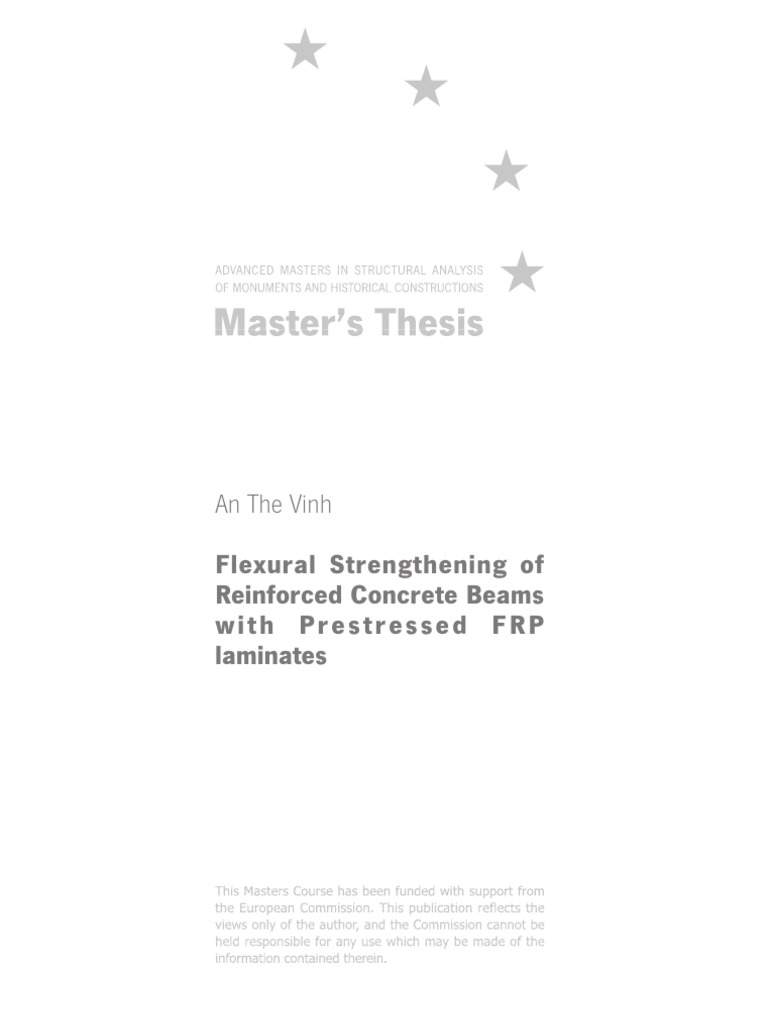 An The Vinh: Flexural Strengthening of Reinforced Concrete Beams With ...
