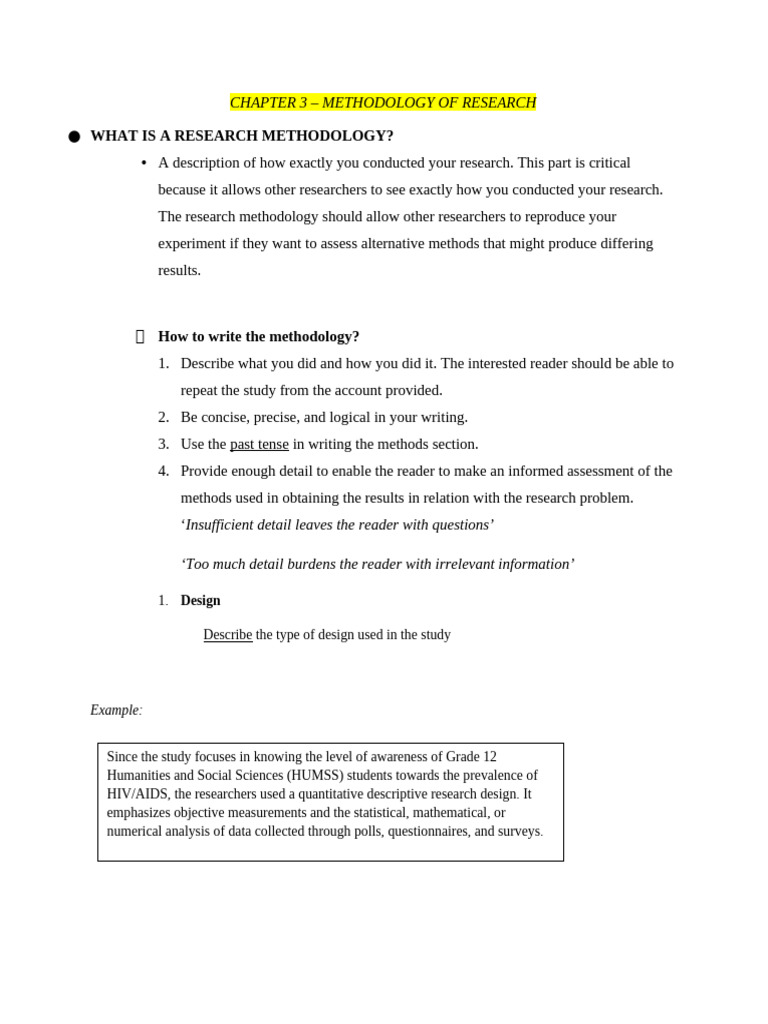 Guidelines in Writing Chapter 3 5 | PDF | Statistics | Sampling ...