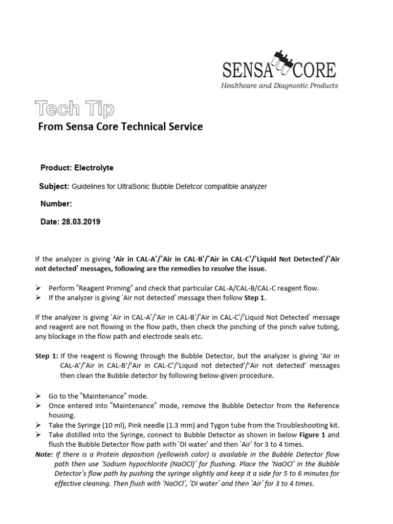 Guideline For UltraSonic Bubble Detector Analyzer | PDF