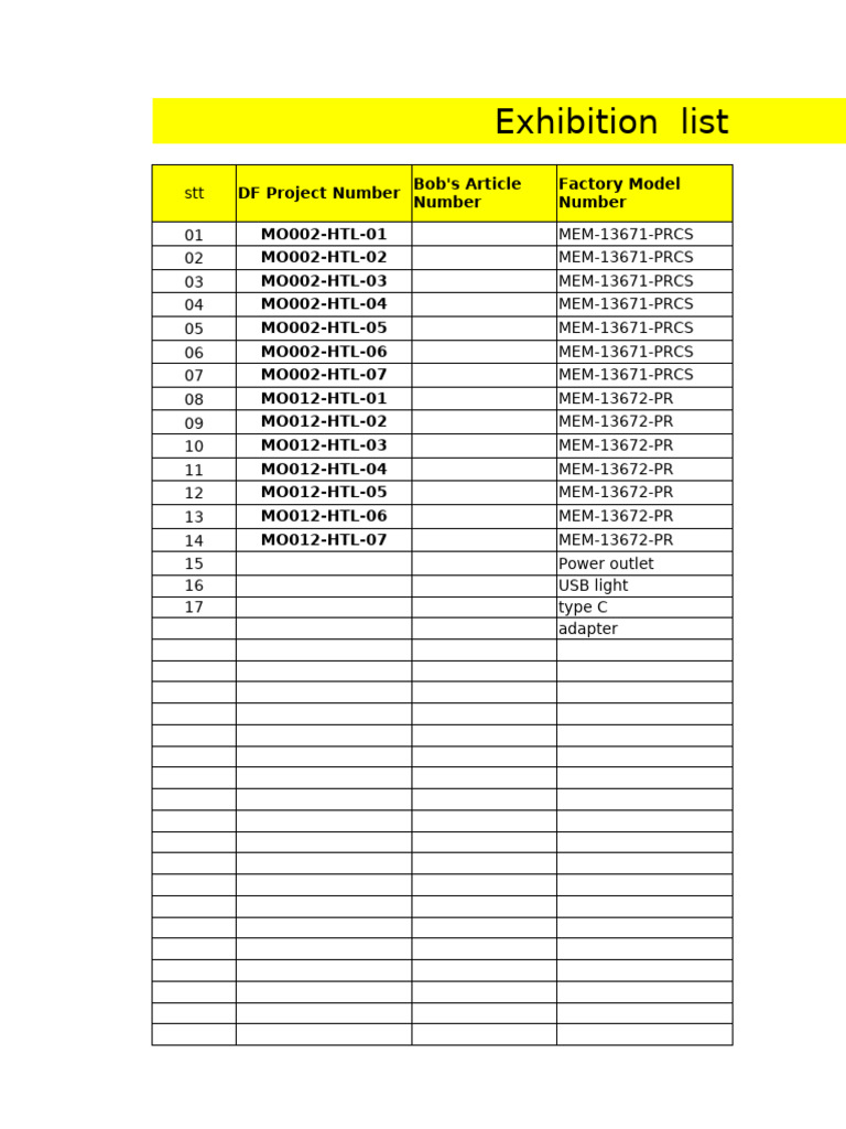 Exhibition List | PDF