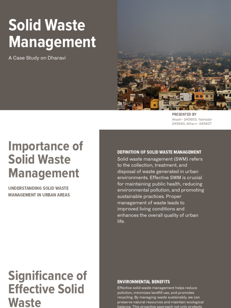 Solid Waste Management in Dharavi | PDF | Waste Management | Waste