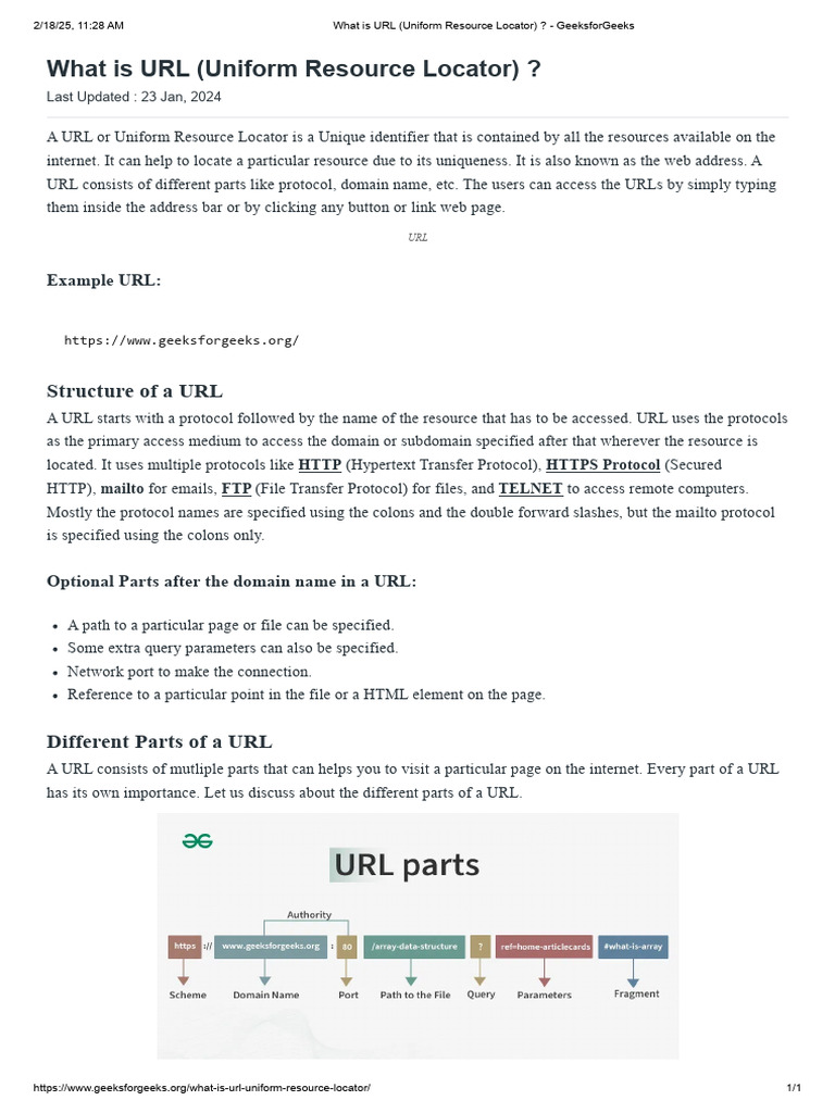 Understanding URL Structure and Components | PDF