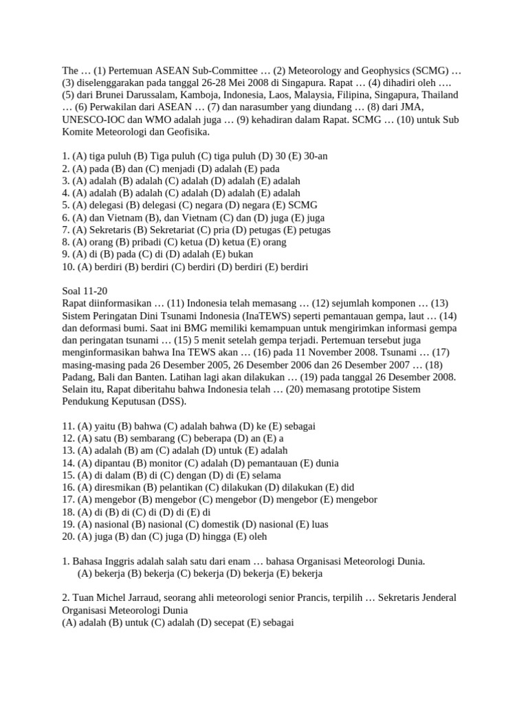 Pertemuan SCMG ASEAN 2008 di Singapura | PDF