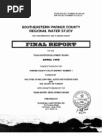 Southeastern Parker County Regional Water Study - TWDB Report No 98-483-246 - April 29 1999.