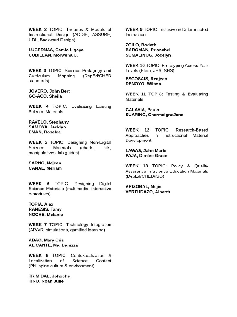 Msci 210 Assigned Topics | PDF