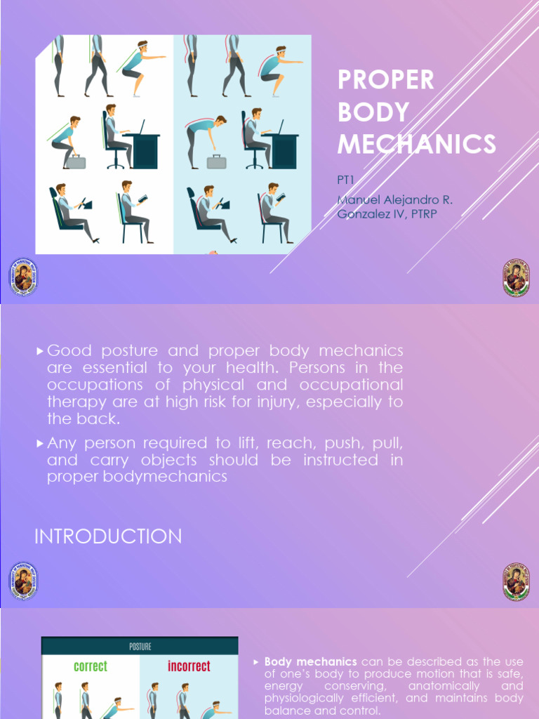 Proper Body Mechanics for Safety | PDF | Human Leg | Anatomical Terms ...