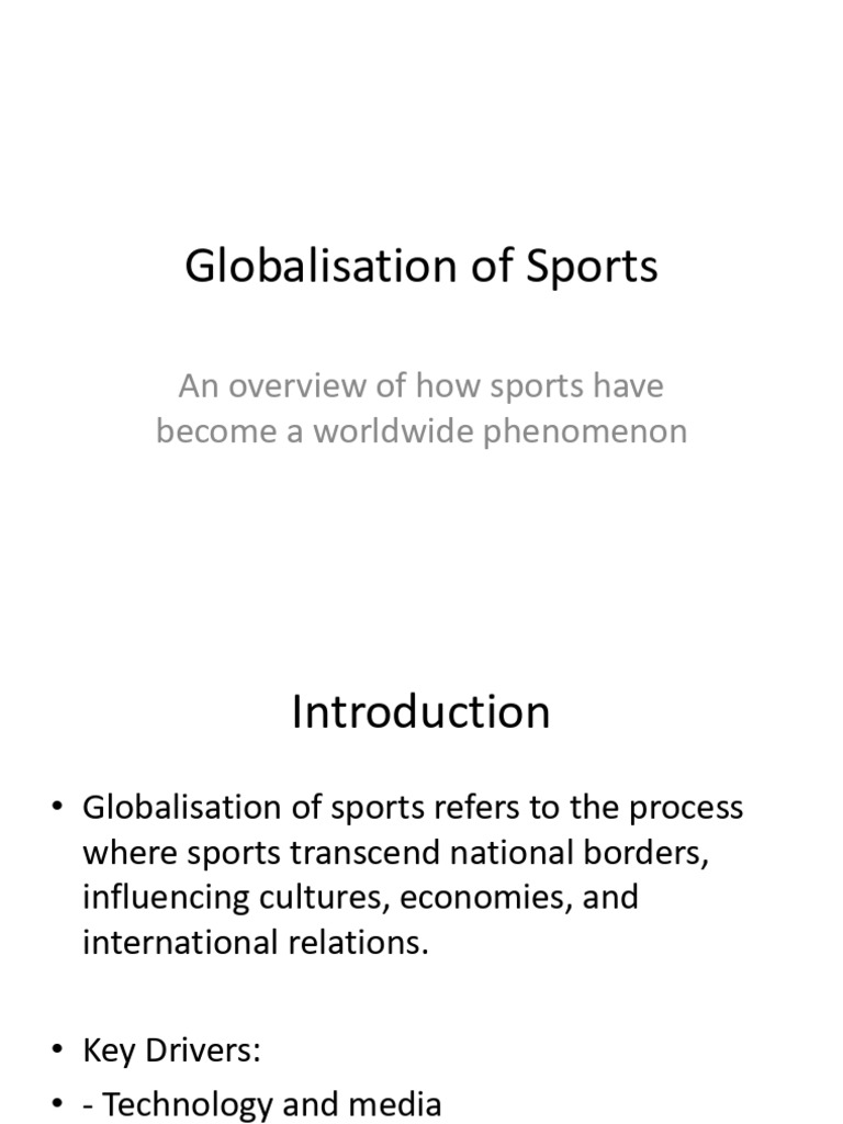 Globalisation of Sports Overview | PDF