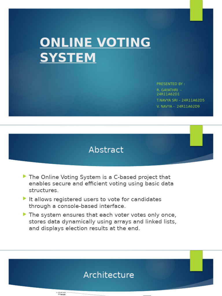 Secure Online Voting System in C | PDF