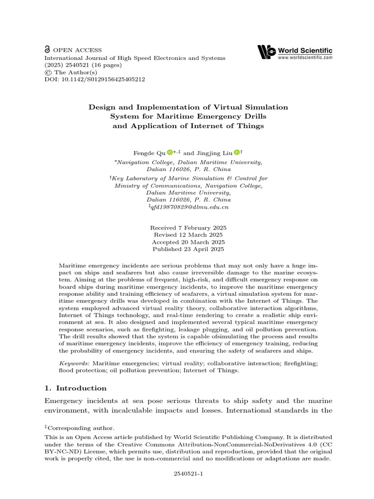 Qu Liu 2025 Design and Implementation of Virtual Simulation System For ...