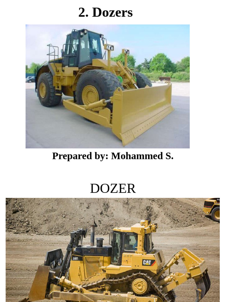 Overview of Bulldozer Functions | PDF | Vehicles | Manufactured Goods