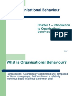 OB Intro - What is Organisational Behaviour