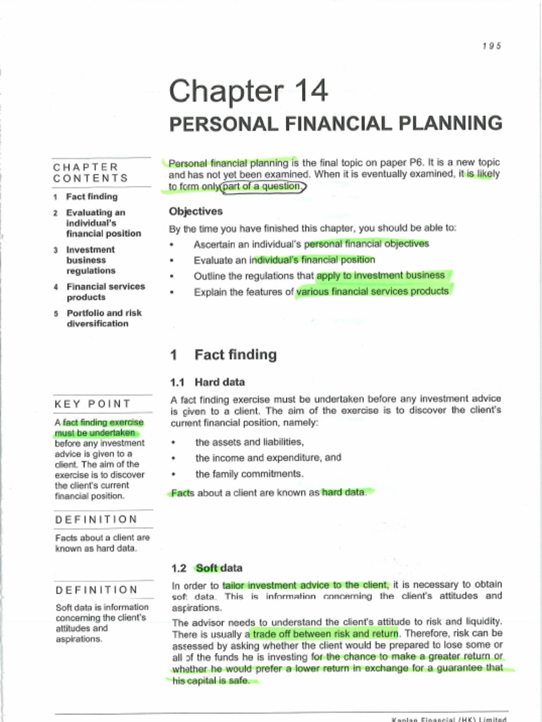 P6 14-16 Financial Planning - Management | PDF