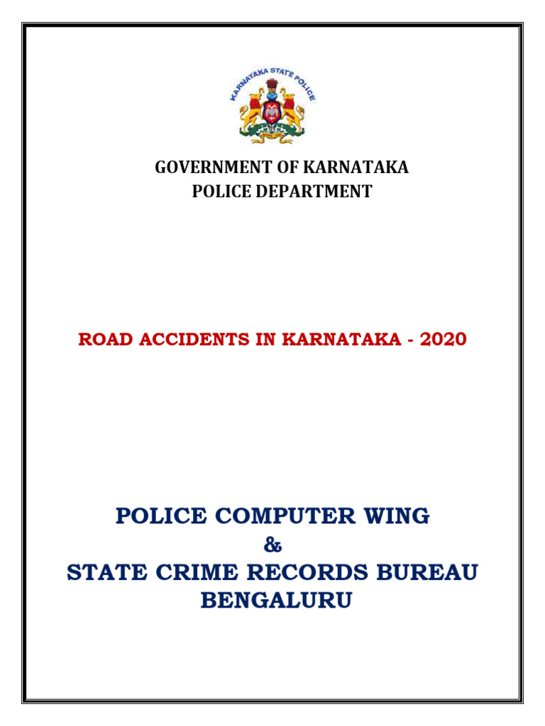 Karnataka Road Accidents Report 2020 | PDF | Traffic Collision | Road