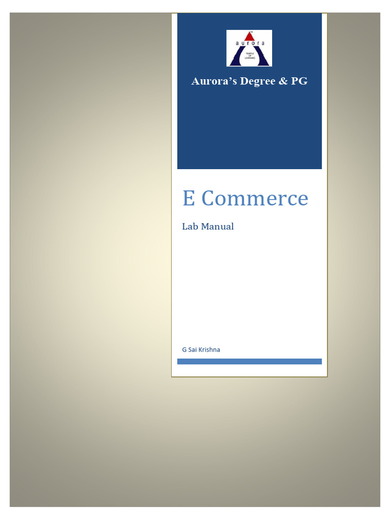 E-Commerce Lab Manual: Step-by-Step Guide | PDF | Hyperlink | World ...
