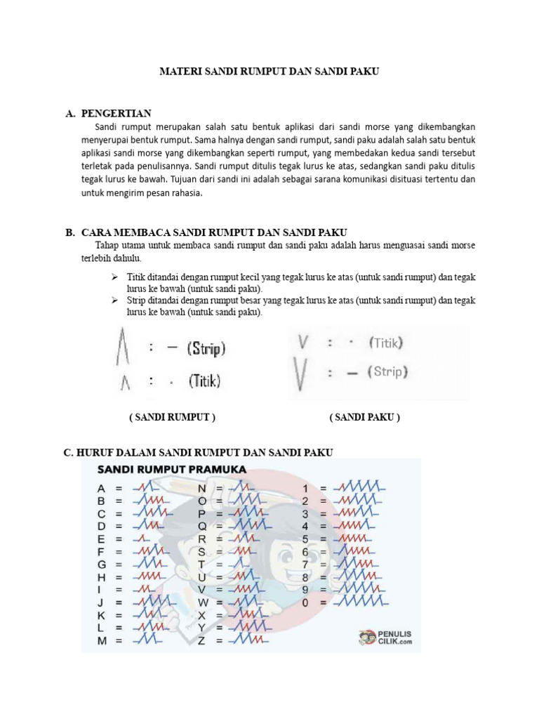 Materi Sandi Rumput dan Sandi Paku | PDF