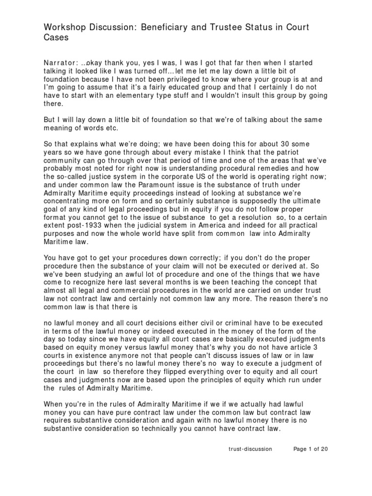 Trust Law and Court Case Dynamics | PDF | Trust Law | Trustee