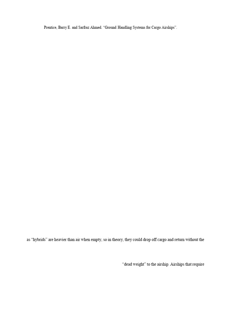 Ground-Handling for Cargo Airships | PDF | Airship | Zeppelin
