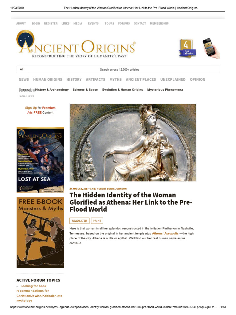 Athena's Hidden Identity Revealed | PDF | Athena | Greek Mythology