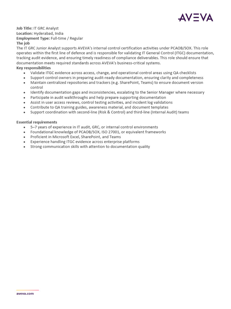 IT GRC Analyst | PDF
