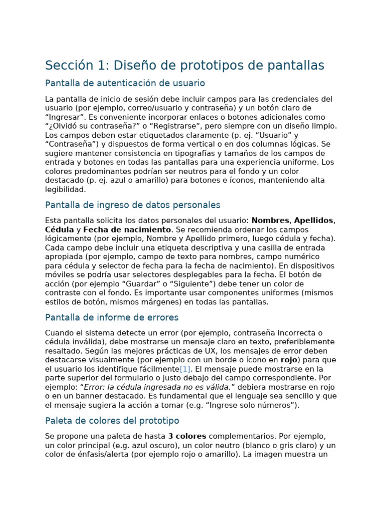 Prototipos de Pantallas y Calidad de Software | PDF | Software | Usabilidad