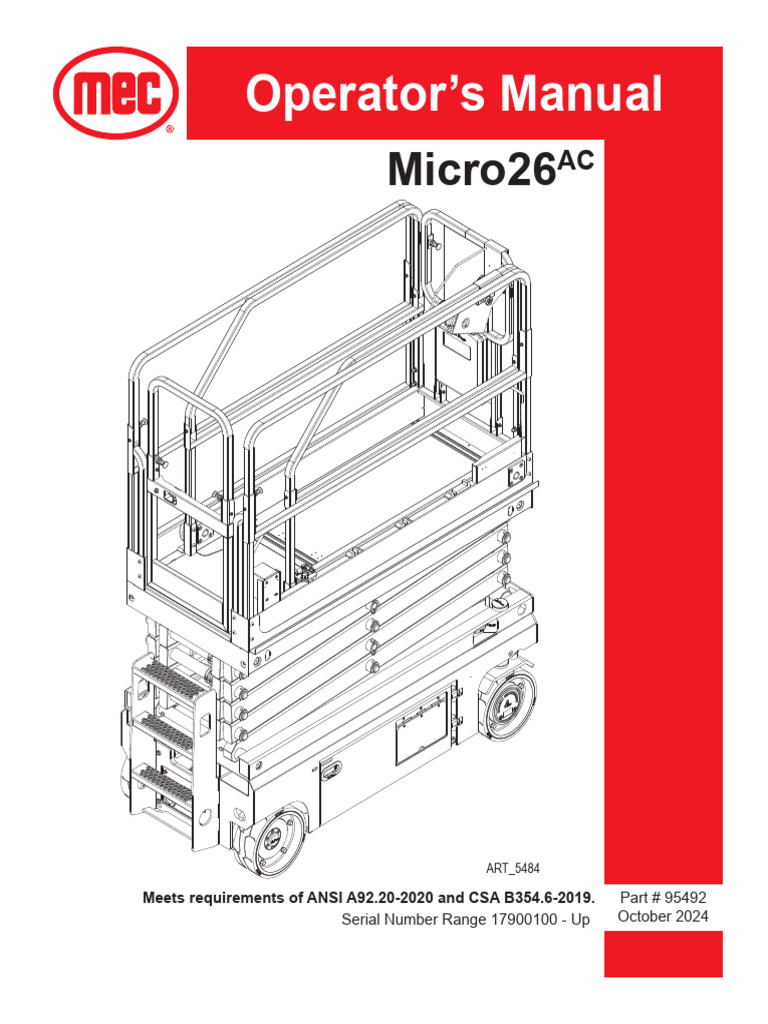 MEC AWP Micro 26 Operators Manual | PDF