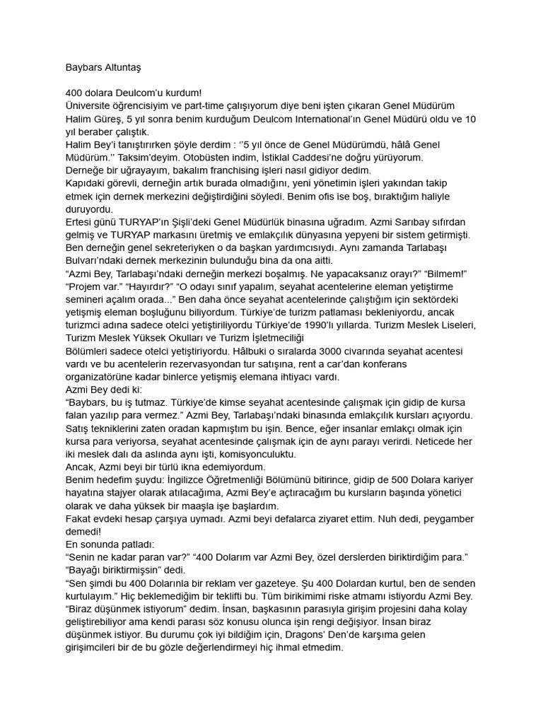 19 - Otobüsten İndim BMW'ye Bindim, Altuntaş, Baybars | PDF