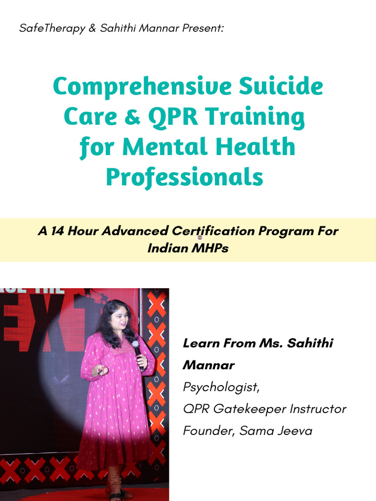 QPR Training for Mental Health Pros | PDF | Psychotherapy ...