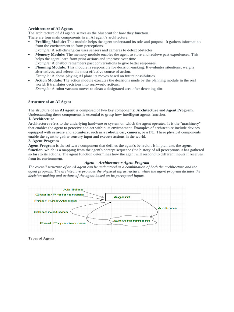 AI Agent Architecture Overview | PDF